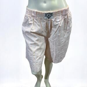 Great Hot Reaction 90s Shorts Palm Tree Shadow Stripe Pink White Medium GHR